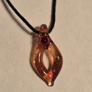 Mini Glass Yoni Pendant Necklace